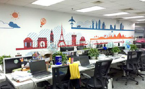 武宣教你设计办公室墙绘的方法。