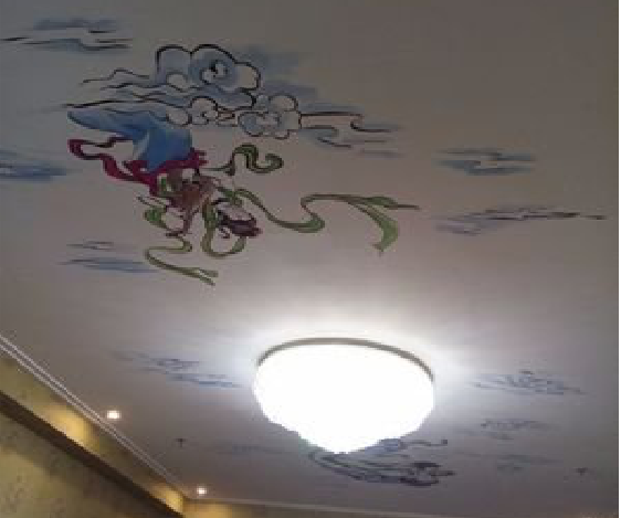 武宣如何快速绘制天花板上的手绘墙？