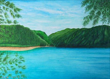 武宣在墙绘中，如何绘画绿水青山？